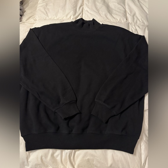 Skims Cotton Fleece Mock Neck Oversized Pullover - NWT - Size L - Picture 4 of 10